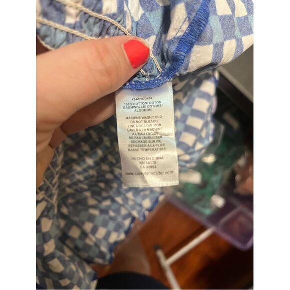 ANTHROPOLOGIE Corey Lynn Calter Off-The-Shoulder Smocked Mini Dress size small p - Picture 6 of 13